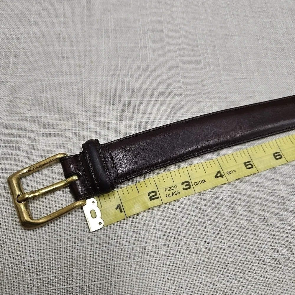 Coach Brown Belt Solid Leather Neutral Minimalist Office Business Casual size 38